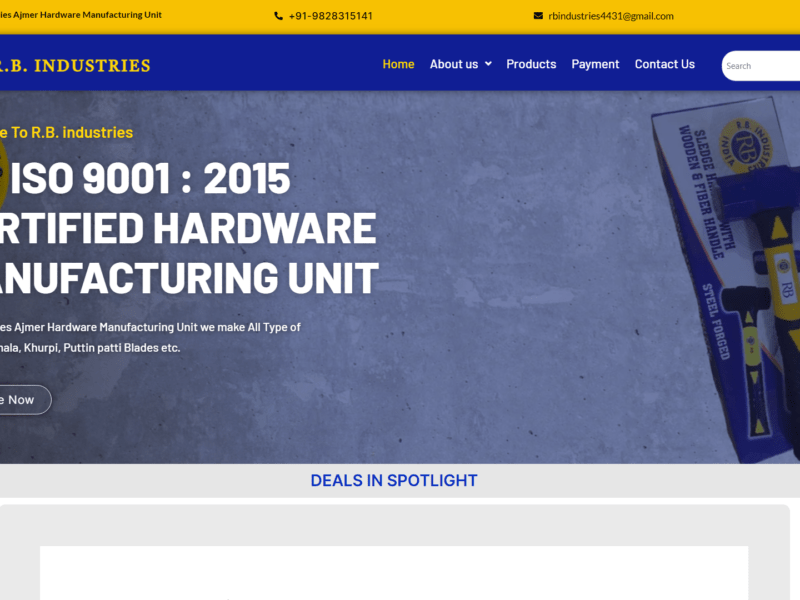 HARDWARE TOOLS COMPANY KARNI GURMALA MANUFACTURING UNIT